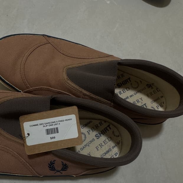 꼼데가르송 X 프레드페리 슬립온  실착X