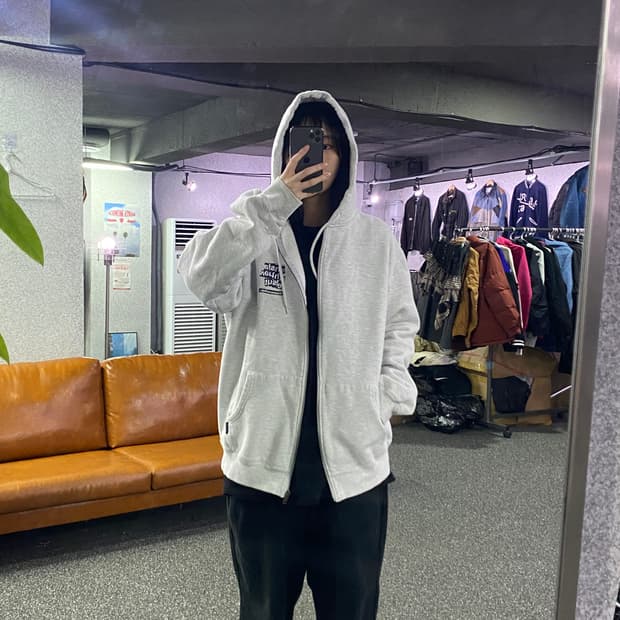 디스이즈네버댓 빅로고 그레이 후드집업 B3202