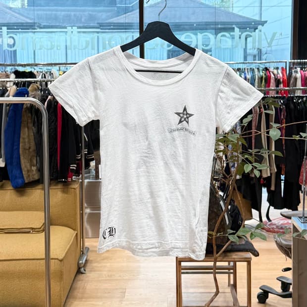 크롬하츠 화이트 스타포인트 로고 하프티 