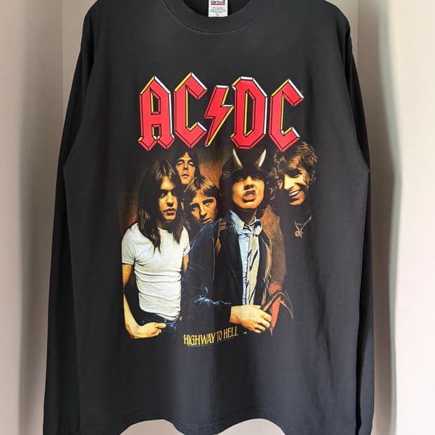 빈티지 00s 2001 ACDC 롱슬리브 밴드 티셔츠