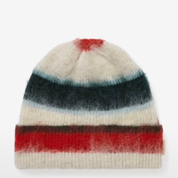 디스이즈네버댓 Striped Mohair Beanie Ivory 비니