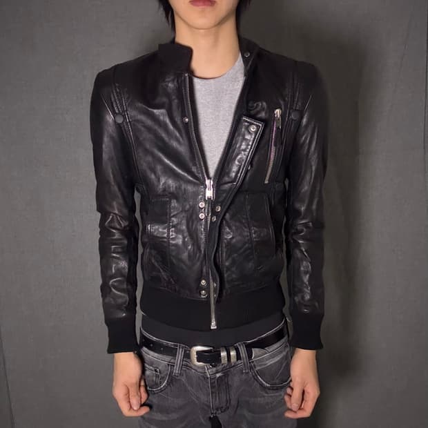 양가죽 봄버 자켓