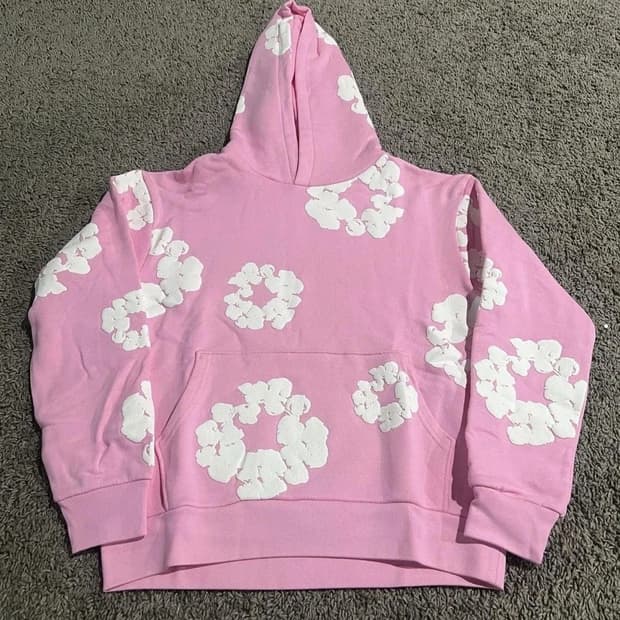 데님 티어스 더 코튼 리쓰 후드티 핑크