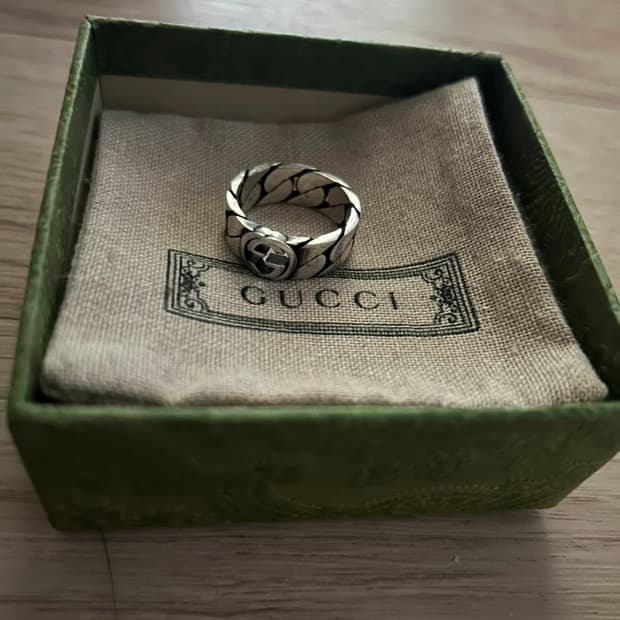 구찌 GG 인터로킹 실버 반지21호