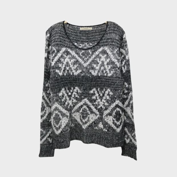 BOU JELOUD 부클 패턴 가디건 61236