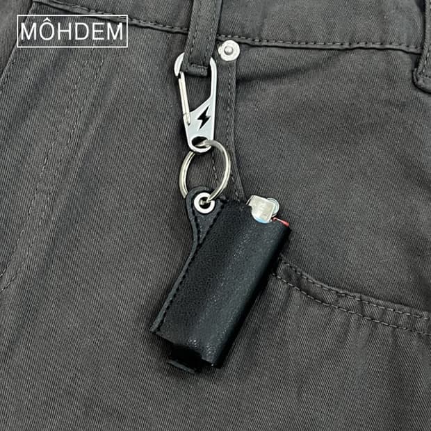 [Unisex] 라이터 가죽 케이스 클립 키링 열쇠고리