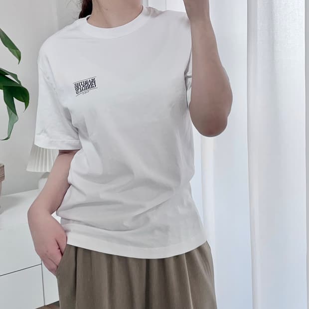 [정품] 마리떼프랑소와저버 화이트 클래식 미니로고 반팔티 [ M ]