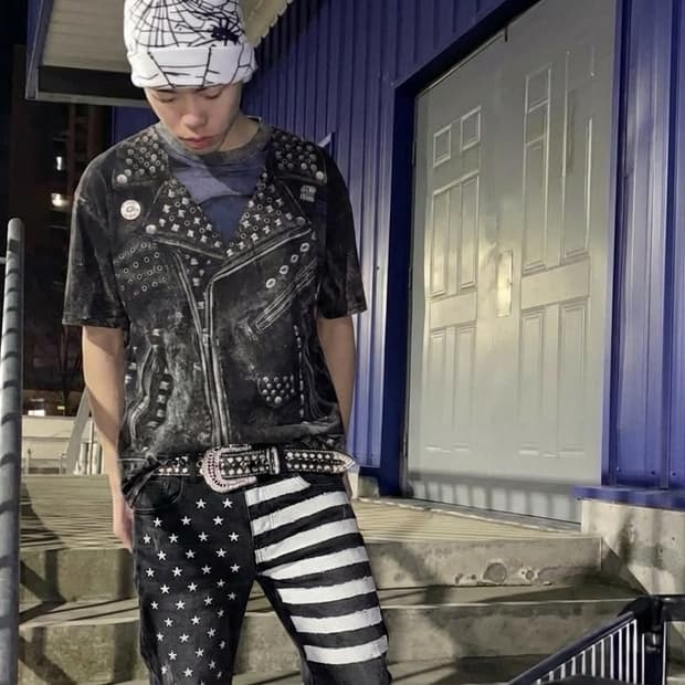 카미야  25ssTrompe Ioeil Print 오버핏 반팔티셔츠