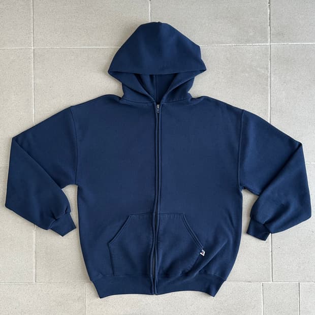 90s 빈티지 러셀 후드집업 네이비 L USA