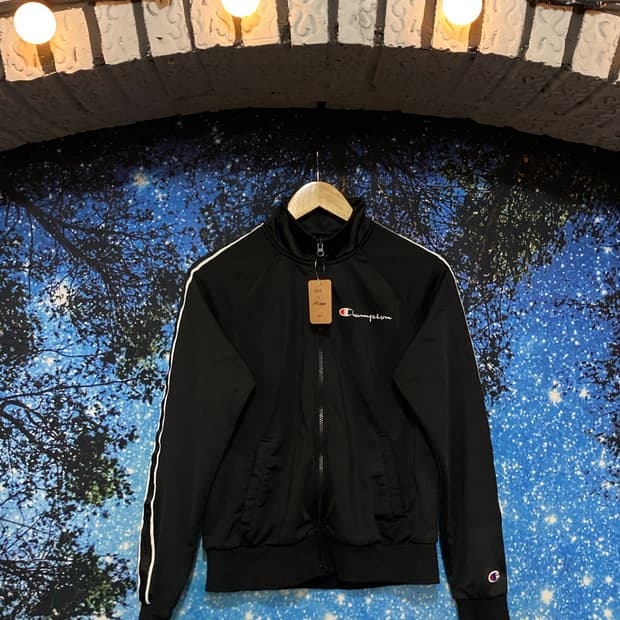 ⚜️Champion(챔피온) 블랙 집업 트랙탑 재킷