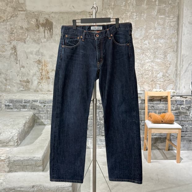 리바이스 503 진청 워싱 데님 팬츠