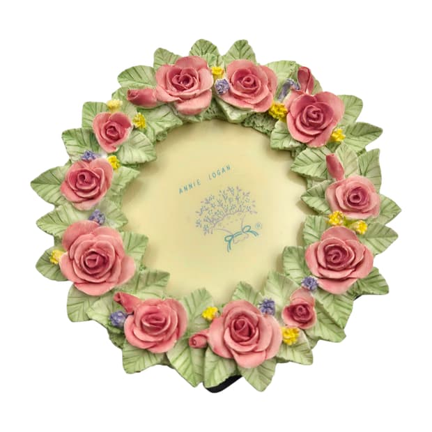 90s 미국 디자인 장미 꽃포지 미니 액자