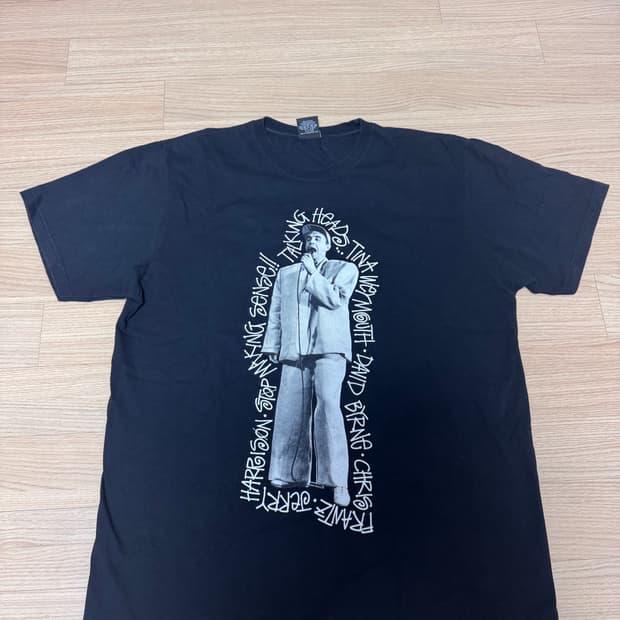 스투시 토킹헤드 반팔 티셔츠 블랙 L