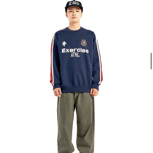 Exercise 스웨트 셔츠 맨투맨 네이비