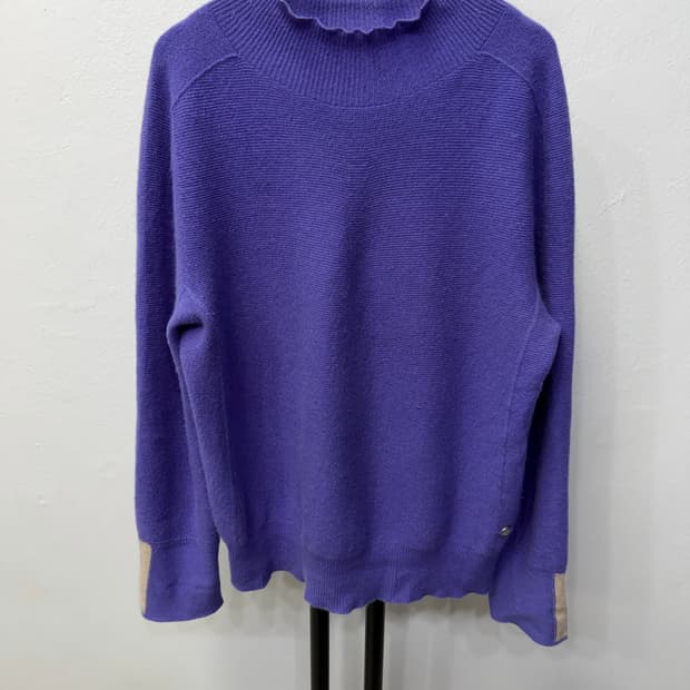 정품) 고비 23ss 캐시미어100 퍼플 라운드넥 니트 55
