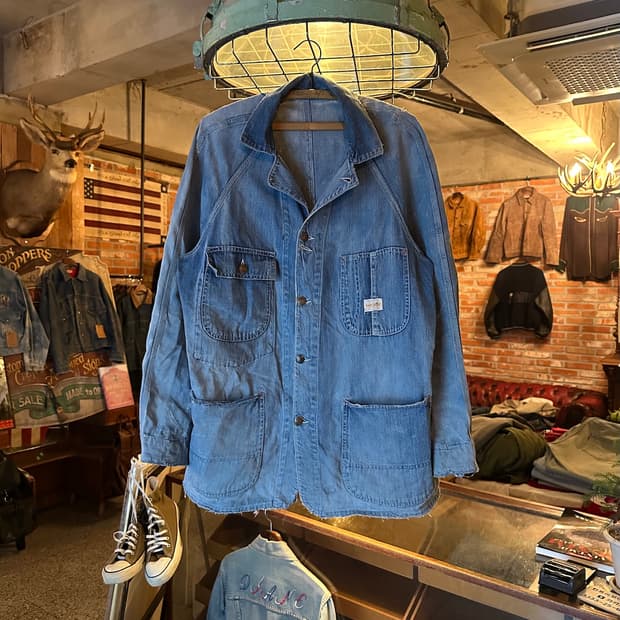 50s USA 빈티지 JC Penney Pay Day 데님 커버올 자켓