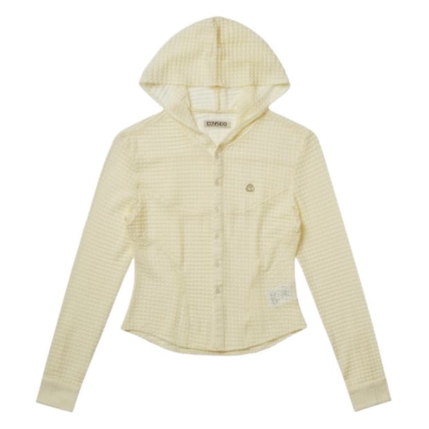 코이세이오 라운드 후디 셔츠 아이보리 round hoodie shirts