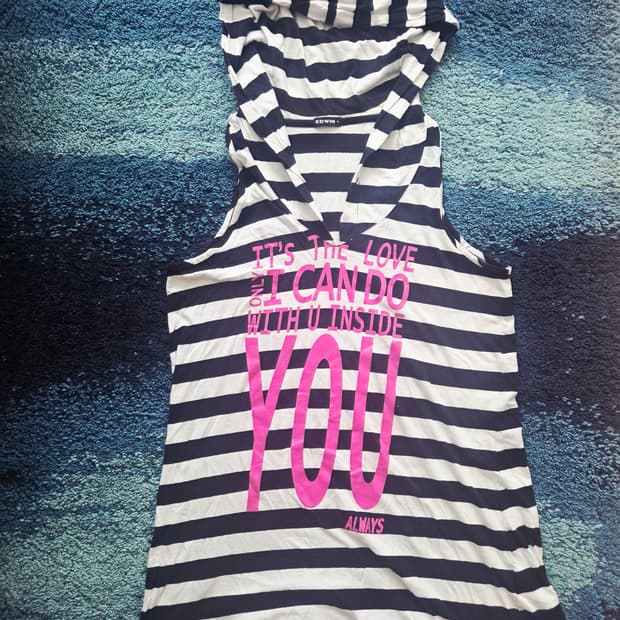 에드윈 y2k 스트라이프 갸루 민소매 후디