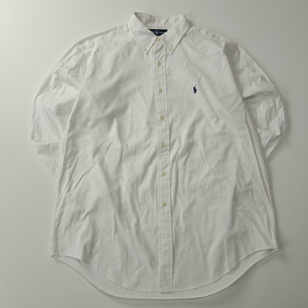CK512 XL 폴로 90s 홍콩판 버튼다운 화이트 셔츠 남방