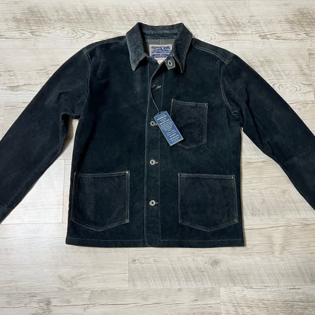 RRL 더블알엘 인디고 러프아웃 스웨이드 자켓(Size S)