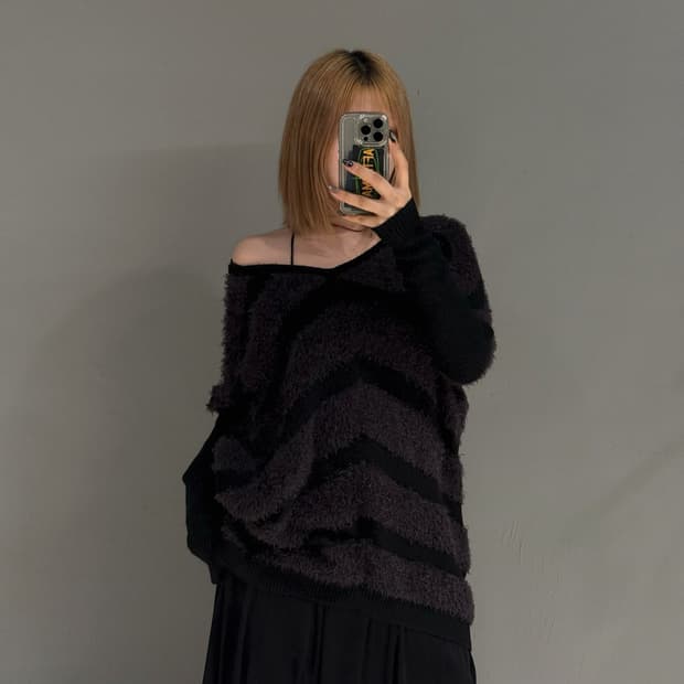 fluffy fur stripe pattern ops