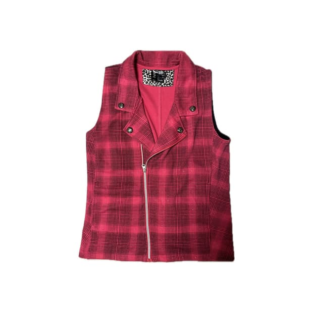 y2k 하라주쿠 핫핑크 조끼