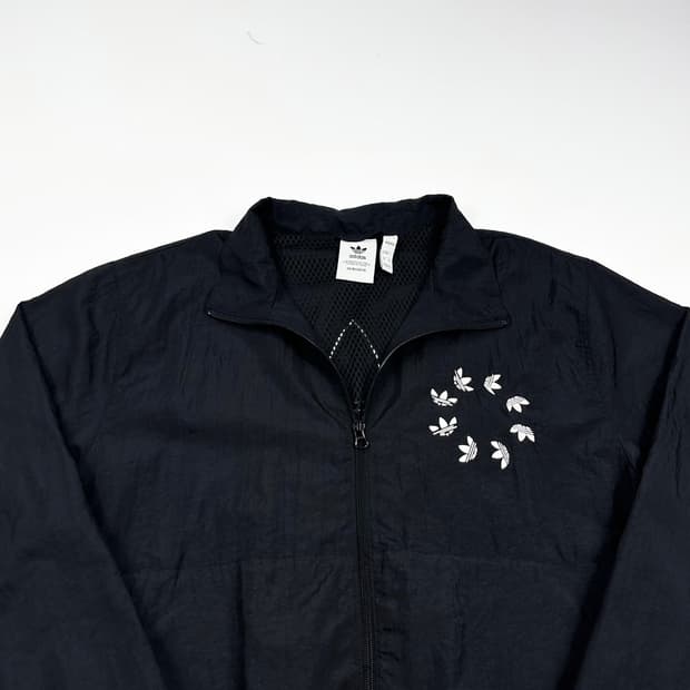 아디다스 트레포일 블랙 볼드 바람막이 자켓 (L)