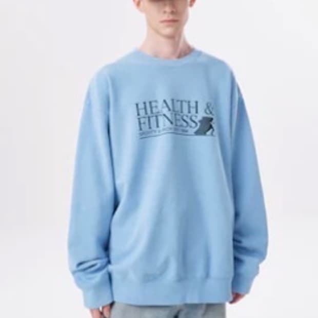 [3] 스포티앤리치 헬스 앤 피트니스 맨투맨 스카이블루