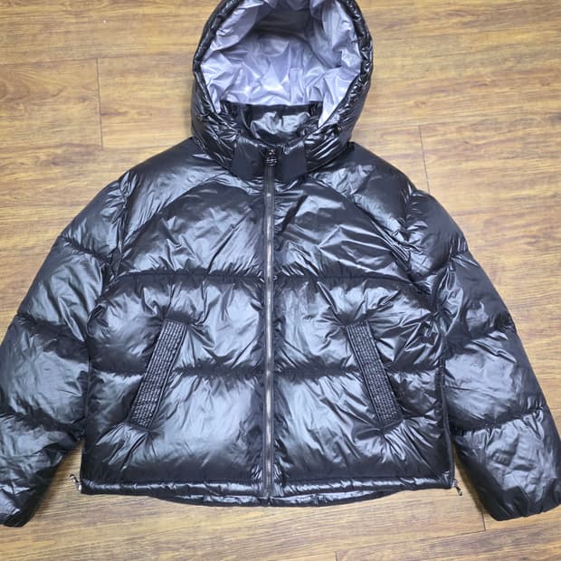 NFL 블랙 글로시 여성 숏패딩