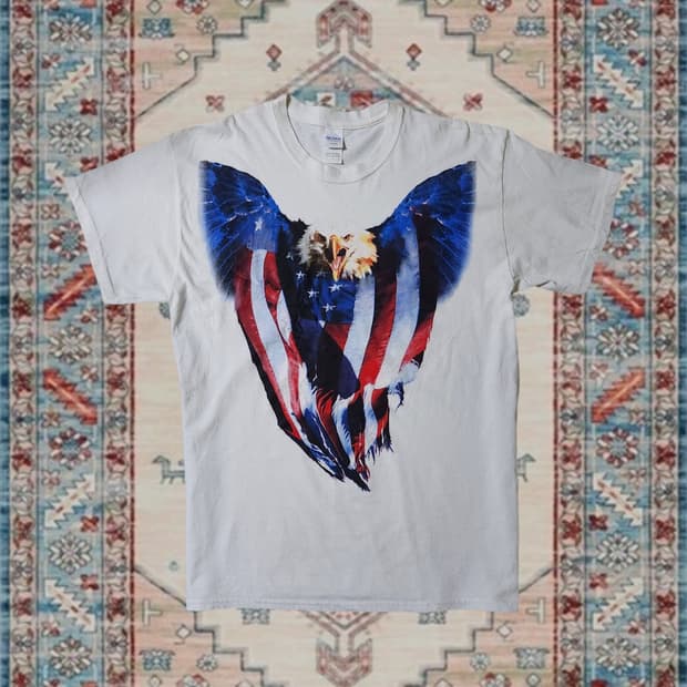 Gildan 독수리 USA 아메리카나 그래픽 티셔츠 L