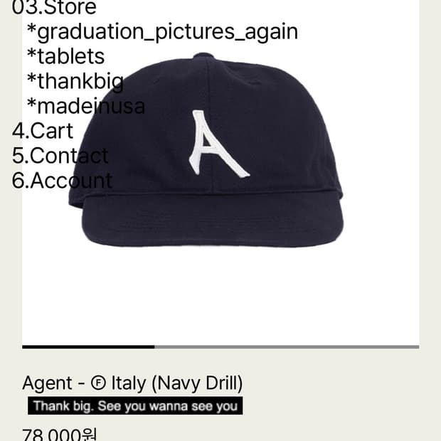 (구매) 테프스토어즈 tefstores 모자 L