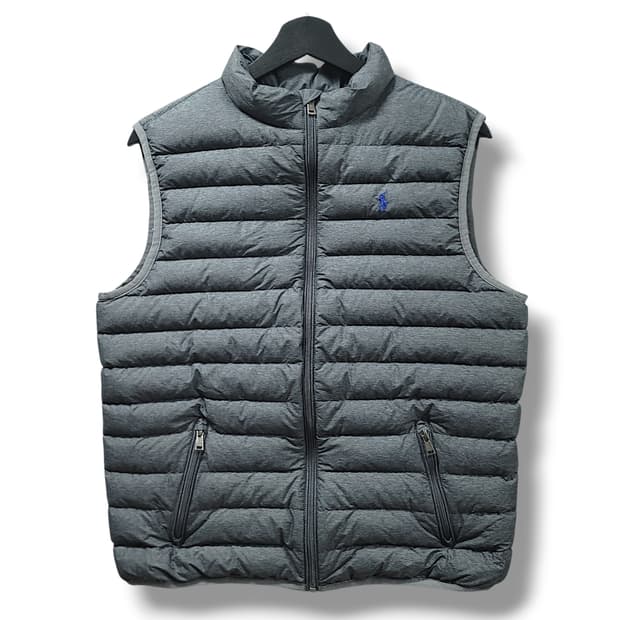 [M] 폴로 다크 그레이 경량 덕 다운 패팅 베스트