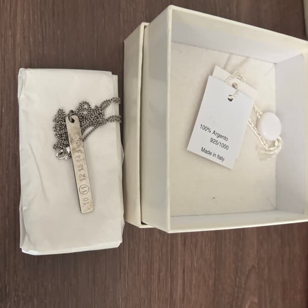 마르지엘라 넘버링 실버 목걸이