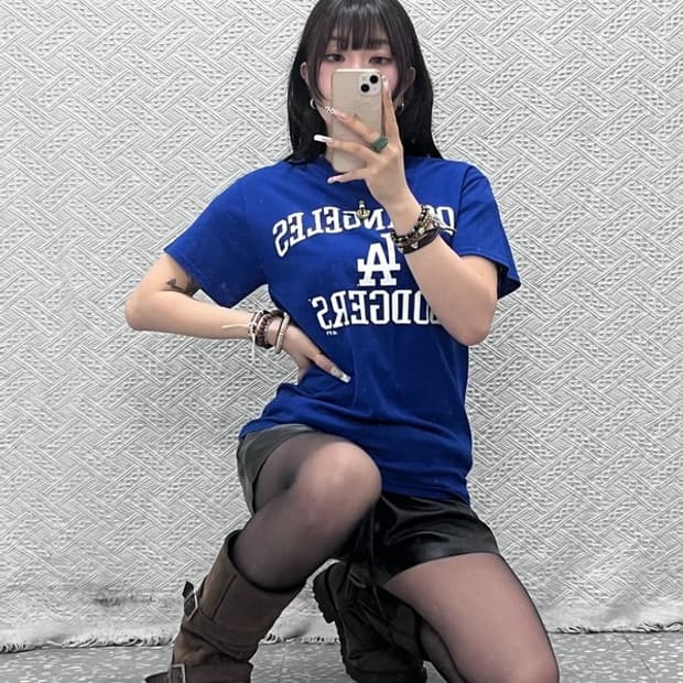 마제스틱 빈티지 스트릿 캐주얼 로스엔젤레스 반팔티 S C11374
