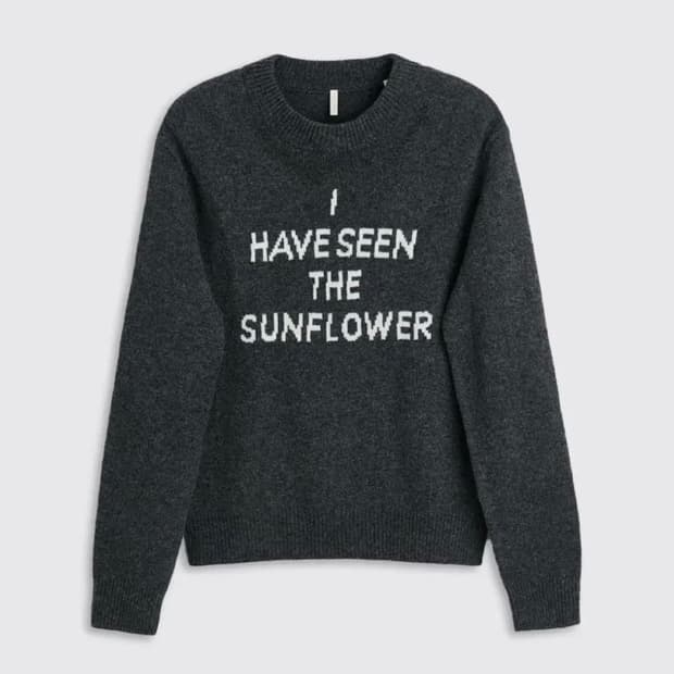 선플라워 Moon Text 니트