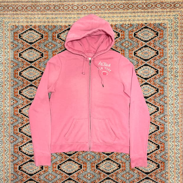 아베크롬비 핑크 기모 후드집업 여성L