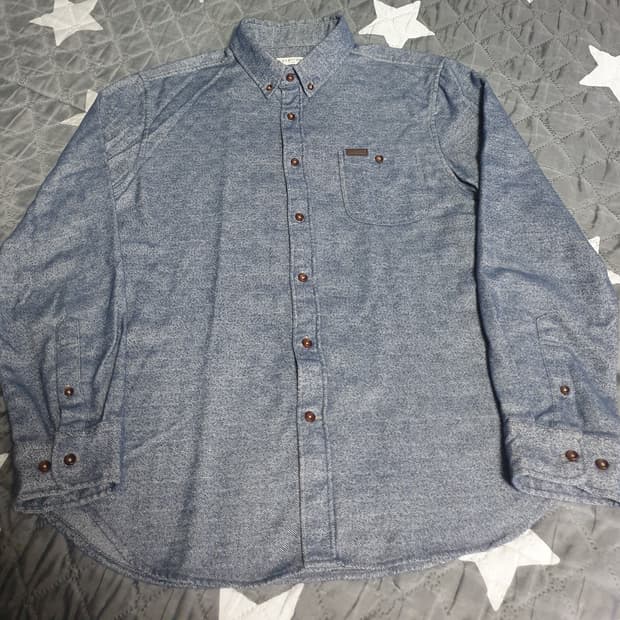 헤리토리 슬림핏 헤링본 클래식 코튼 긴팔셔츠 (XL)