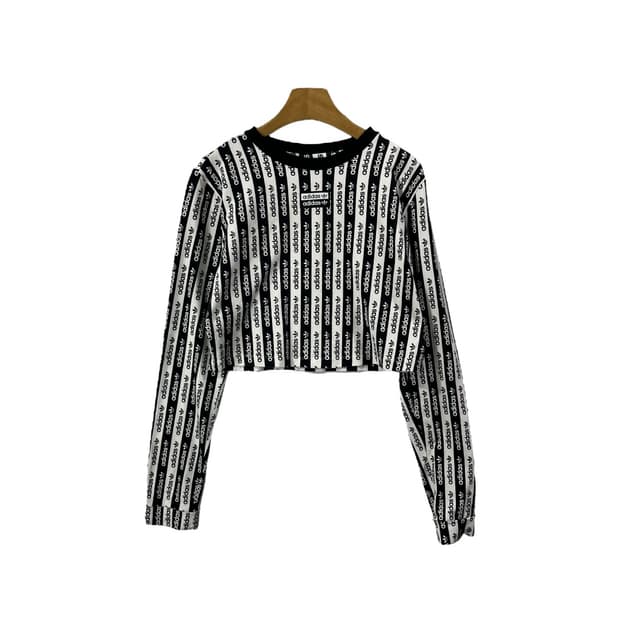 [Adidas] 아디다스 풀로고 크롭 롱슬리브