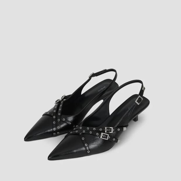 기호 벨티드 슬링백 black 36size