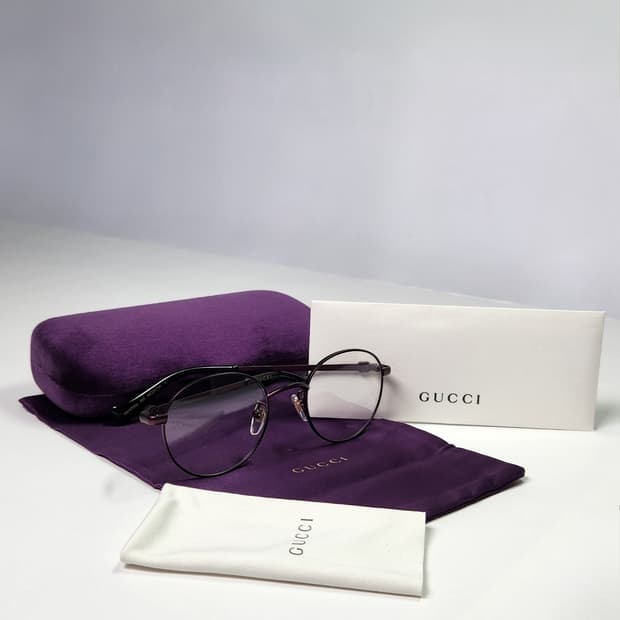 구찌 명품 메탈 라운드 안경테 [새상품&정품]