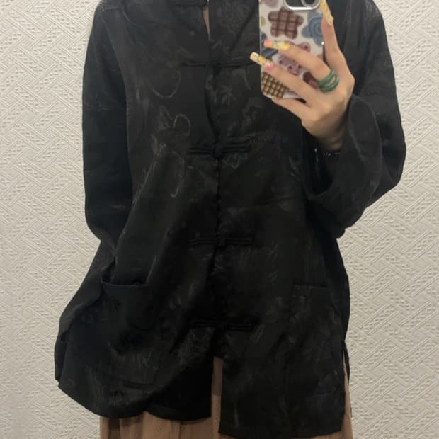 빈티지 오리엔탈 치파오 중티 코스튬 반팔티 K0593