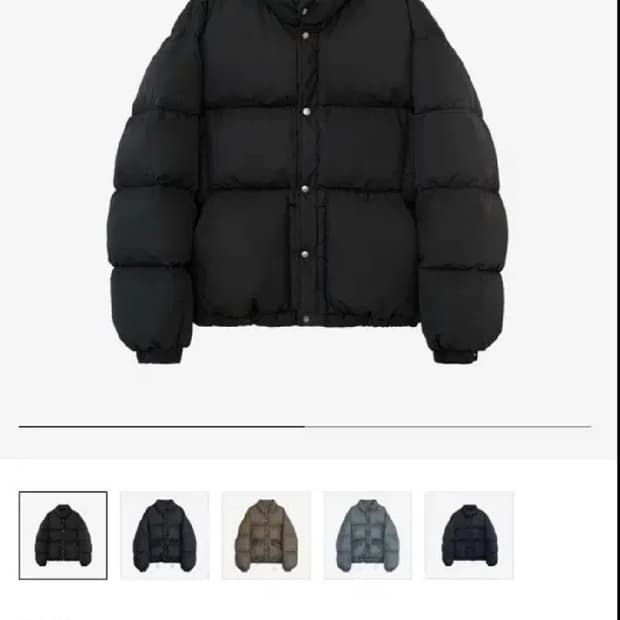 폴리테루 유즈드 스냅 패딩 3사이즈