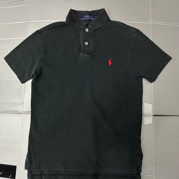 폴로 랄프로렌 레드 포니 반팔 카라티 블랙 S