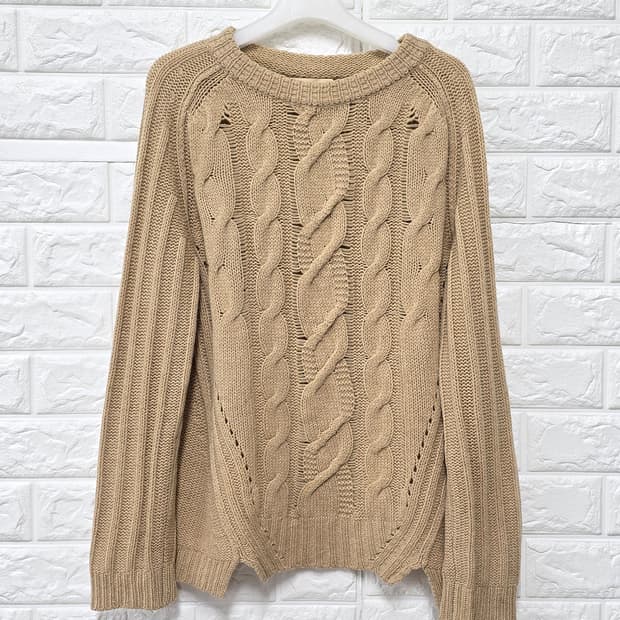 택포// 한섬 시스템 SYSTEM 케이블 니트 S