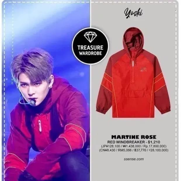 마틴로즈 martine rose윈드브레이크 오버사이즈 아노락자켓 레드