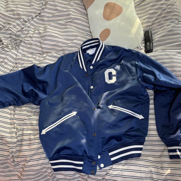 커버낫 C로고 바시티 자켓 네이비 M