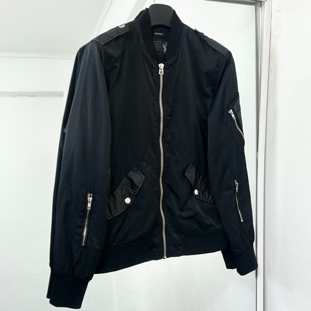 디젤 멀티지퍼 나일론 봄버 자켓