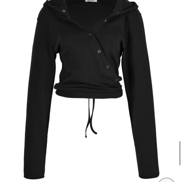 세릭 WRAP HOOD CARDIGAN - BLACK