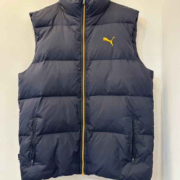 190) 푸마 네이비 오리털 패딩 조끼