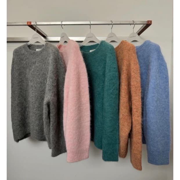 런던플랏 알파카 니트 그레이